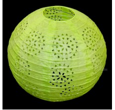 Бумажный фонарик с рисунком салатовый 35 см. 0924-24